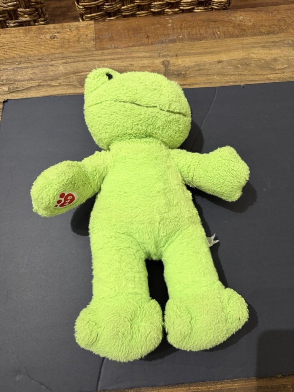 Build A Bear Spring Green Frog 16" Stuffed Plush Animal No Sound Or Scent